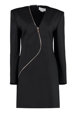 Genny Wool-Blend Dress in Black