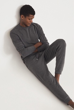 Melange Tracksuit Joggers in Dark Grey