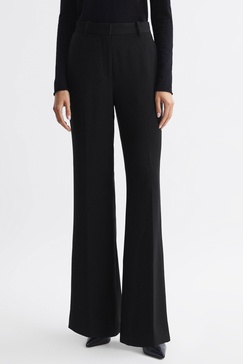 Wide Leg Suit Trousers in Black