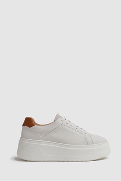 Chunky Leather Trainers in White