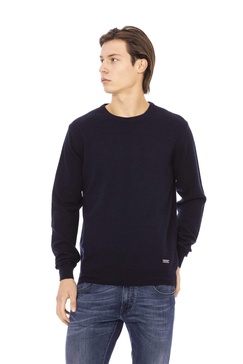 Baldinini Trend Blue Wool Sweater