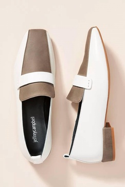 women's moritz loafers in white/ grey