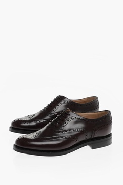 brushed leather burwood brogue derby shoes