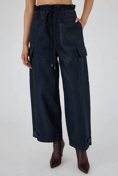 adelaide denim cargo pants in dark blue