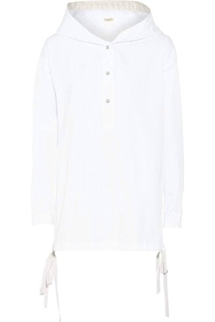 ayon cotton shirt lightweight jacket in white