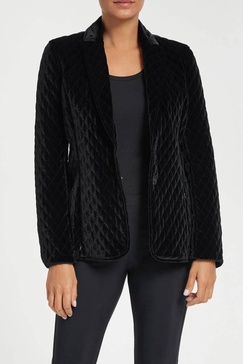 holland velvet blazer in black