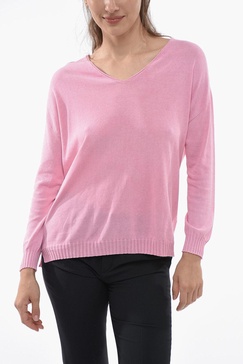 lightweight cotton v-neck sweater