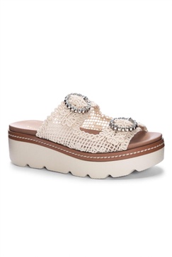 sonder platform slide sandal in macrame