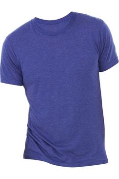 canvas mens triblend crew neck plain short sleeve t-shirt