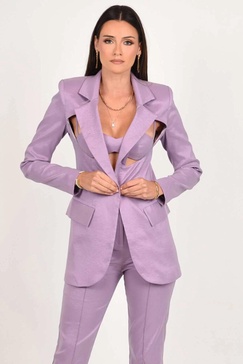 keagan cutout lilac women's blazer