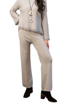 knit pant in gray