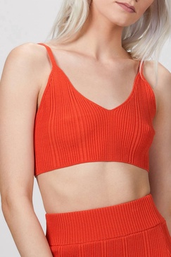 nur knit top in fire