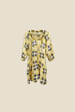 silk print stevie dress in prairie indigo