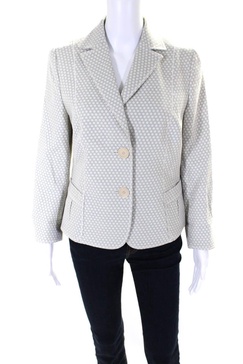 women's long sleeves unlined two button blazer polka dot