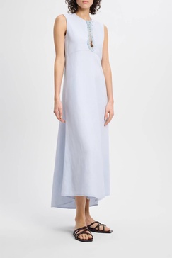 summer cruise dress in soft blue