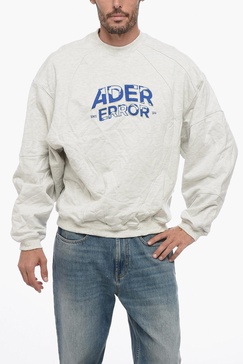 cotton blend sweatshirt with embroidered logo