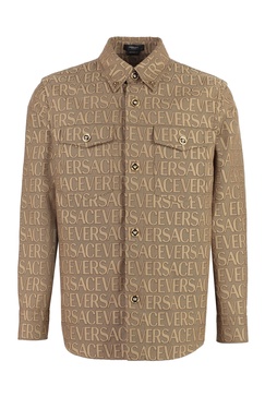 Versace Versace Allover-Jacquard Button-Up Shirt