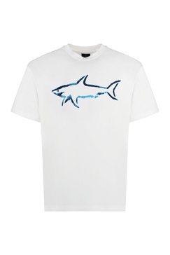 Paul & Shark Logo-Printed Crewneck T-Shirt