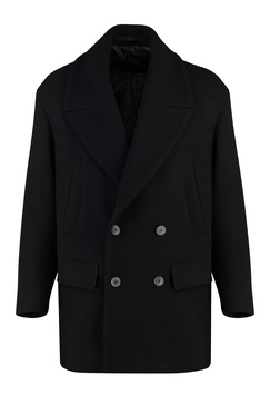 Giorgio Armani Wool Blend Double-Breasted Coat