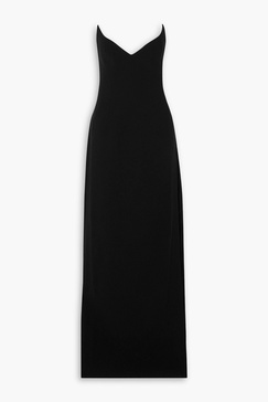 Strapless crepe gown