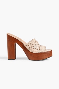 Guadalupe woven leather platform mules