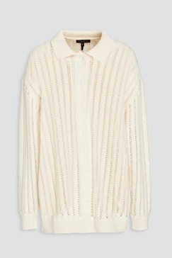 Adrienne open-knit cotton-blend cardigan