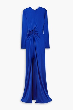 Katherine cutout stretch-satin jersey gown