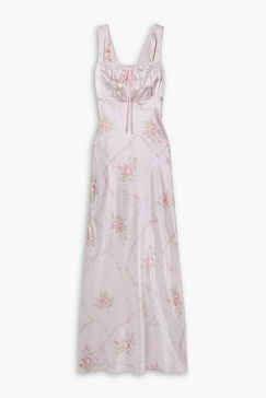 Kyan floral-print silk-satin maxi dress