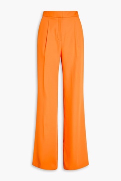 Robinne pleated woven wide-leg pants