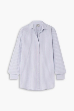 Striped cotton-poplin shirt