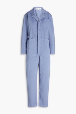 Standard cropped stretch-cotton jumpsuit