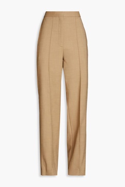 Twill wide-leg pants