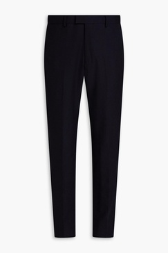 Tapered wool-blend pants