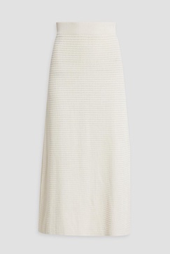 Manta crochet-knit cotton midi skirt