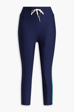 Kala NYC cropped striped stretch leggings