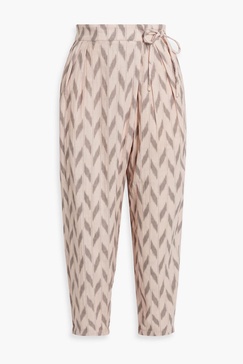 Wilmont cropped printed cotton tapered pants