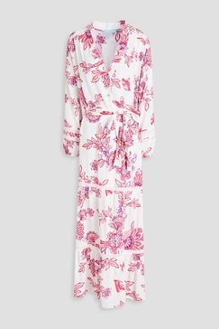 Wisteria floral-print woven maxi dress