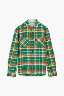 Checked cotton-flannel shirt