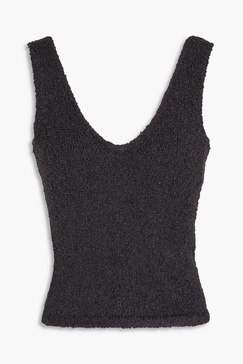 Bouclé-knit top