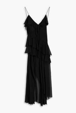 Alva ruffle-trimmed chiffon maxi dress