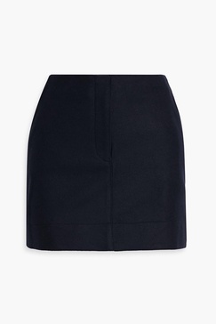 Wool-blend felt mini skirt