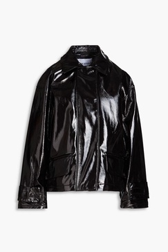 Constance faux patent-leather jacket