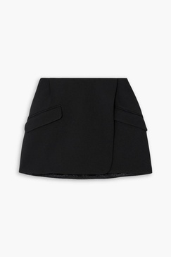 Payton wrap-effect woven mini skirt