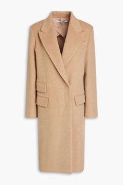 Brushed wool-felt coat