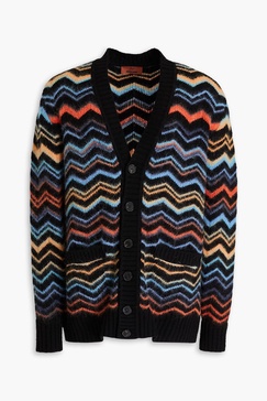 Jacquard-knit cardigan