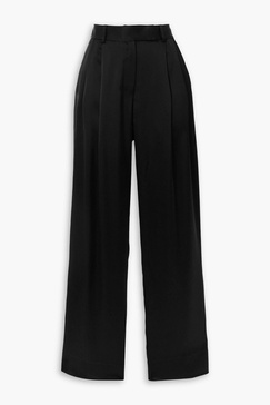 Satin straight-leg pants