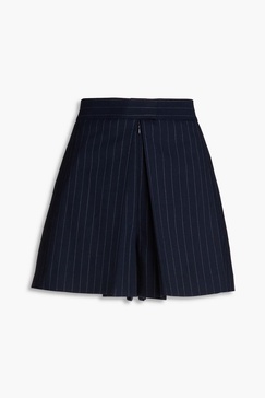 Pinstriped twill shorts