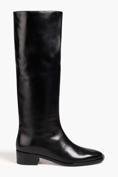 Leather knee boots