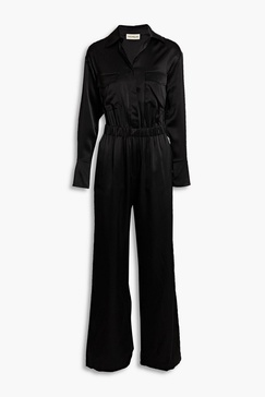 Emma silk-satin wide-leg jumpsuit