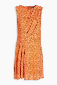 Louiza sequined metallic knitted mini dress